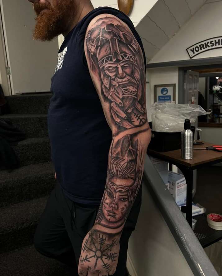 Viking sleeve tattoo